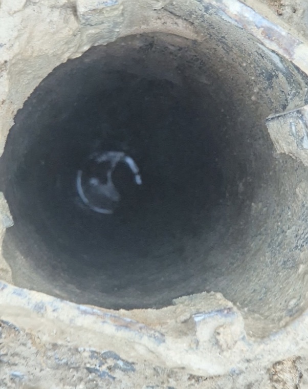 Pothole bore hole close-up NDD excavation Sydney